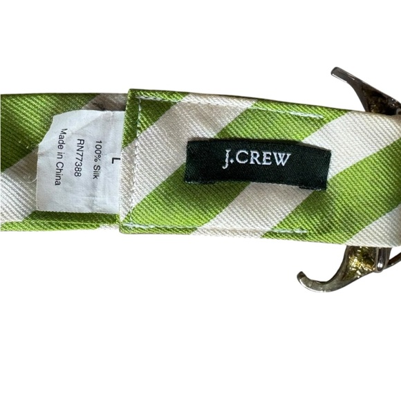 J. Crew Silk Striped Tie Belt size L - Picture 3 of 6